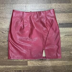 Faux Red Leather Like Mini